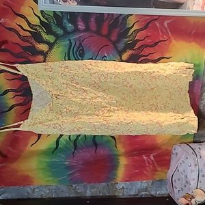 Yellow flowered dress